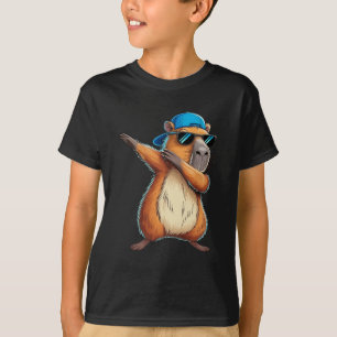 Cute Dabbing Capybara Boys Men Fun Capy Lover Kids T-Shirt