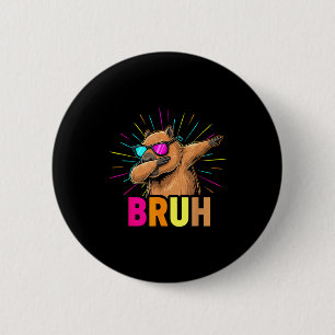 Cute Dabbing Capybara Funny Animal Meme Capy Lover 6 Cm Round Badge