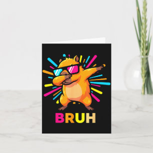 Cute Dabbing Capybara Funny Animal Meme Capy Lover Card
