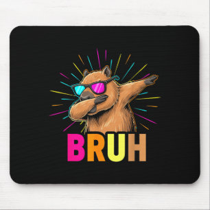 Cute Dabbing Capybara Funny Animal Meme Capy Lover Mouse Mat