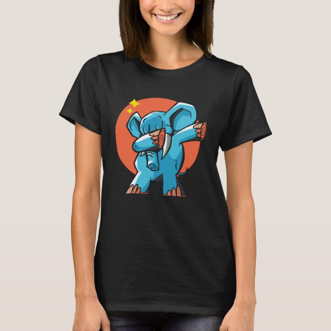 Cute Dabbing Elephant T-Shirt (Front)
