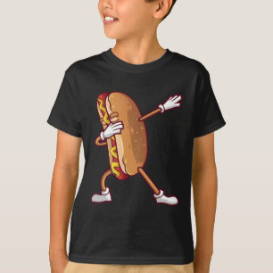 Cute Dabbing Hot Dog Design For Kids Men Women Dan T-Shirt