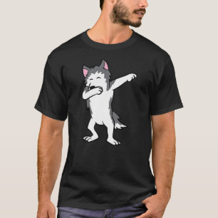 Cute Dabbing Husky Dog Love Huskies Kids Husky T-Shirt