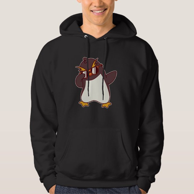 Cute Dabbing Macaroni Penguin Hoodie (Front)