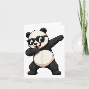 Cute Dabbing Panda Bear Outfit Boy Teen Men Dab An Card