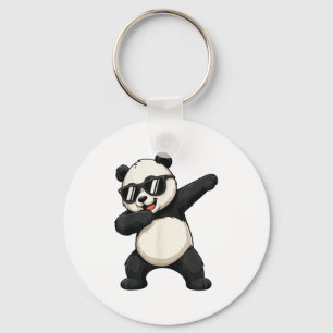 Cute Dabbing Panda Bear Outfit Boy Teen Men Dab An Key Ring
