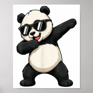 Cute Dabbing Panda Bear Outfit Boy Teen Men Dab An Poster