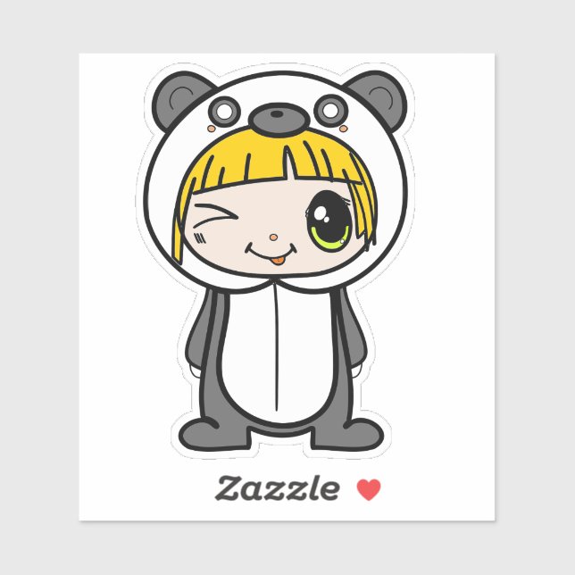 Cute Dabbing Panda – Funny Sticker (Sheet)