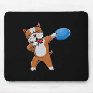 Cute Dabbing Pitbull Disc Golf Lover Pit Bull Pet Mouse Mat