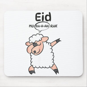 Cute Dabbing Sheep Eid Mu-ba-a-ah-rak Eid Al Adha Mouse Mat