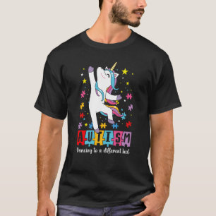 Cute Dabbing Unicorn Autism Dancing To A Different T-Shirt