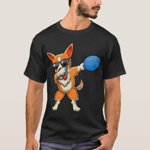 Cute Dabbing Welsh Corgi Cattle Herding Dog Disc G T-Shirt
