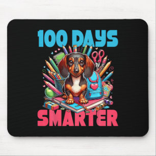 Cute Dachshund 100th Day Of School 100 Days Smarte Mouse Mat