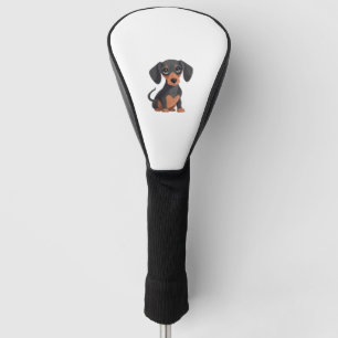 Cute Dachshund Cartoon Adorable Wiener Dog Clipart Golf Head Cover
