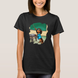 Cute Dachshund Chiweenie Teacher Professor School  T-Shirt
