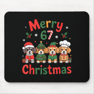 Cute Dachshund Christmas Design Funny Holiday Dog  Mouse Mat