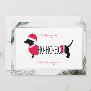 Cute Dachshund Christmas Dog I've Been Good Card
