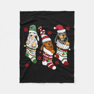 Cute Dachshund Christmas Dog Lover Mum Dad Women M Fleece Blanket