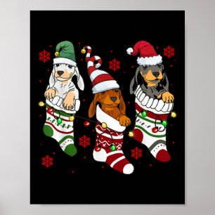 Cute Dachshund Christmas Dog Lover Mum Dad Women M Poster