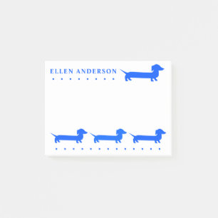 Cute Dachshund Custom Colours and Texts Post-it Notes