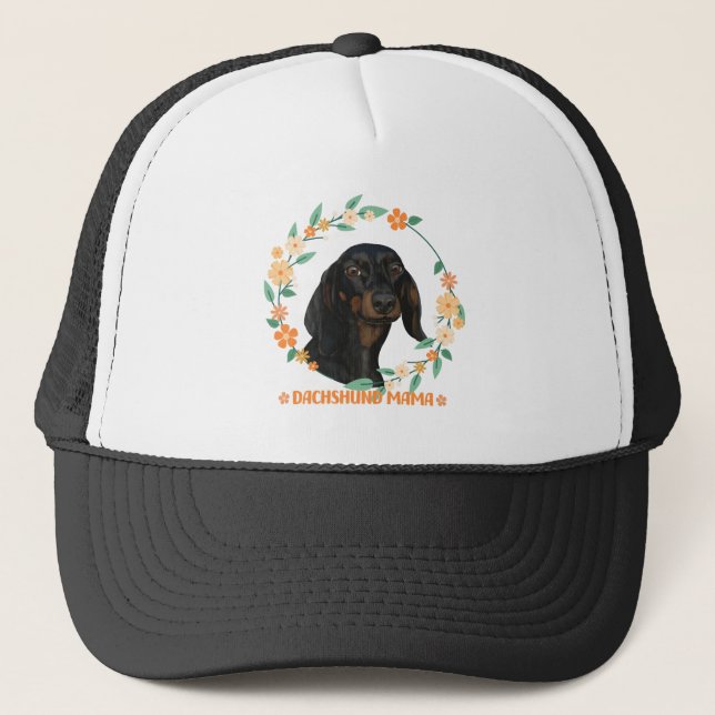 Cute Dachshund - Dachshund Mama Trucker Hat (Front)