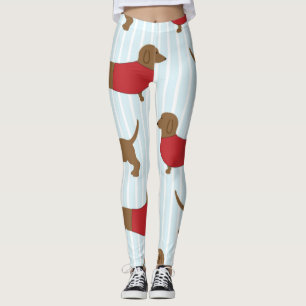 Cute Dachshund Dog Print Leggings