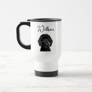 Cute Dachshund Dog Watercolor Travel Mug