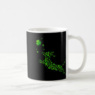 Cute Dachshund Dog With Irish Shamrock St Patricks Coffee Mug