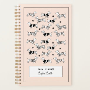 Cute Dachshund dogs, Dog lovers 2025 Planner