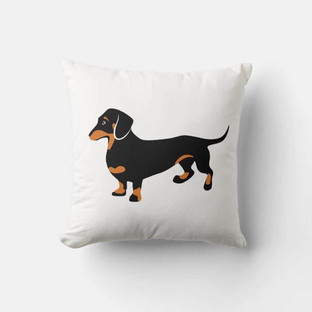 Cute Dachshund - Doxie Dog Cushion (Front)