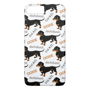 Cute Dachshund Doxie Dog Pattern iPhone 8 Plus/7 Plus Case