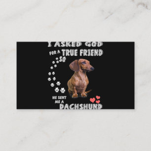 Cute Dachshund Doxie Girl Gifts Dachshund Mum Enclosure Card