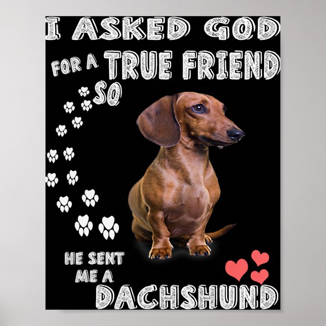 Cute Dachshund Doxie Girl Gifts Dachshund Mum Poster (Front)