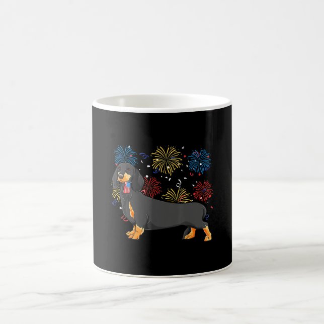 Cute Dachshund Doxie Lover Weiner Dog Mum Dad Kids Coffee Mug (Center)