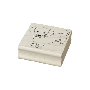 Cute Dachshund Doxie Puppy Dog Rubber Stamp