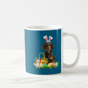 Cute dachshund easter day bunny eggs easter costum coffee mug