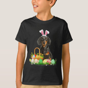 Cute dachshund easter day bunny eggs easter costum T-Shirt