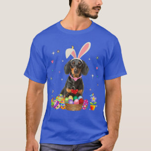 Cute Dachshund Easter Day Bunny Eggs Easter Costum T-Shirt