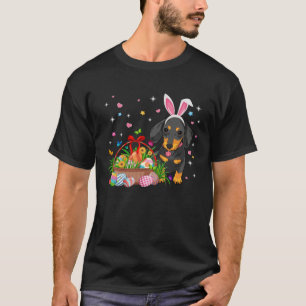 Cute Dachshund Easter Day Bunny Eggs Easter Costum T-Shirt