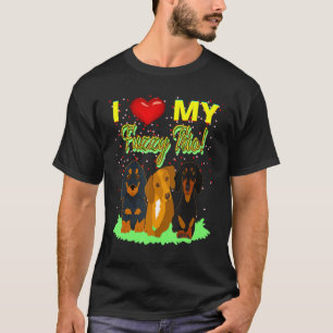 Cute Dachshund Funny Wiener Dog I Love My Fuzzy T T-Shirt