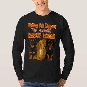 Cute Dachshund Funny Wiener Dog Sweet Rescue Love T-Shirt