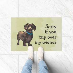 Cute Dachshund Funny Wiener Doormat