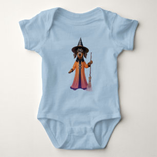 Cute Dachshund Halloween Baby Bodysuit