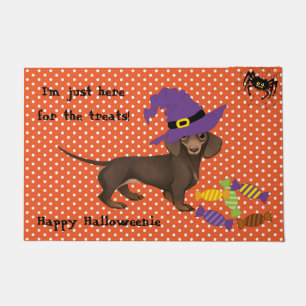 Cute Dachshund Halloween Door Mat