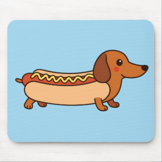 Cute dachshund hotdog mouse mat