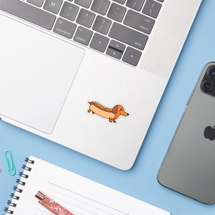 Cute dachshund hotdog Sticker