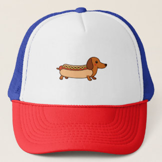 Cute dachshund hotdog 	 trucker hat