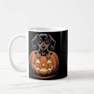 Cute Dachshund In Pumpkin Funny Wiener Dog Coffee Mug