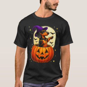 Cute Dachshund Jack O Lanterrn Halloween Costume M T-Shirt