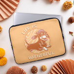 Cute Dachshund "Life is Wienerful" Retro Colours Laptop Sleeve<br><div class="desc">Protect your laptop in style with this Cute Dachshund 'Life is Wienerful' Laptop Sleeve. This fun and quirky design features an adorable dachshund, complete with a cute fedora hat, perfectly capturing the essence of retro charm. The muted colours of terracotta and orange give it a vintage feel, making it a...</div>